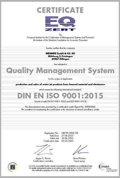 Certificate DIN EN ISO 9001:2015 23-05 QM