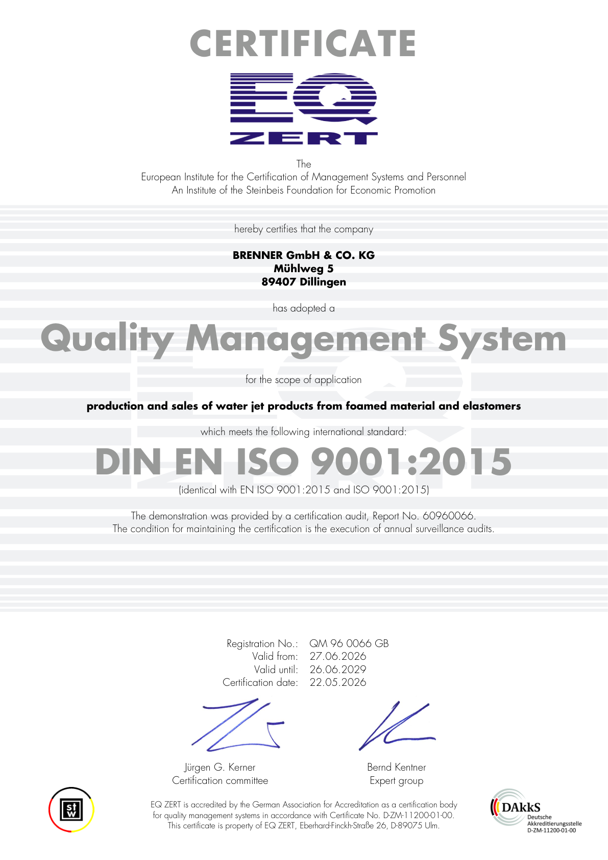 Zertifikat ISO 9001:2015 2026-05-QM